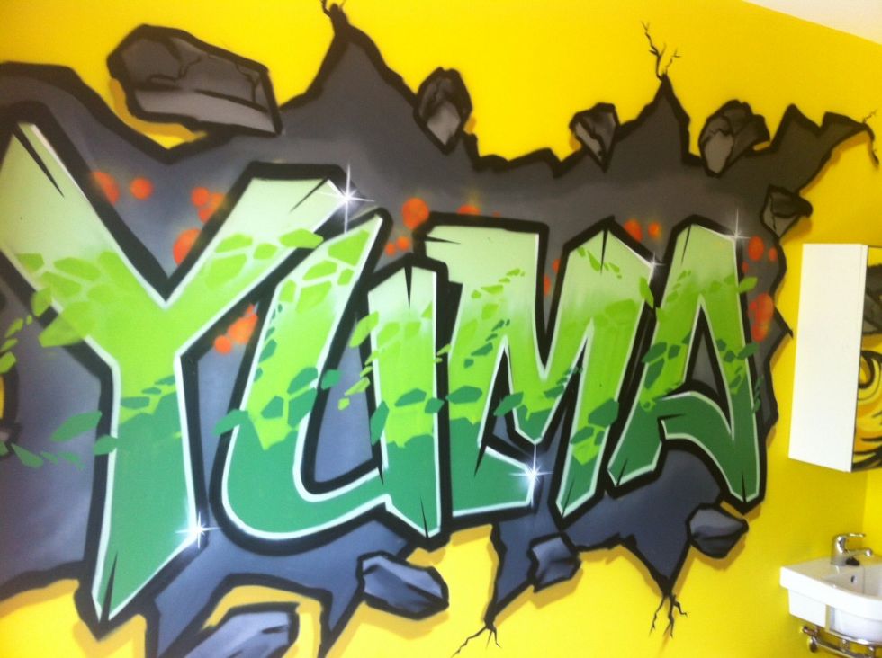 Tienerkamer graffiti YUma