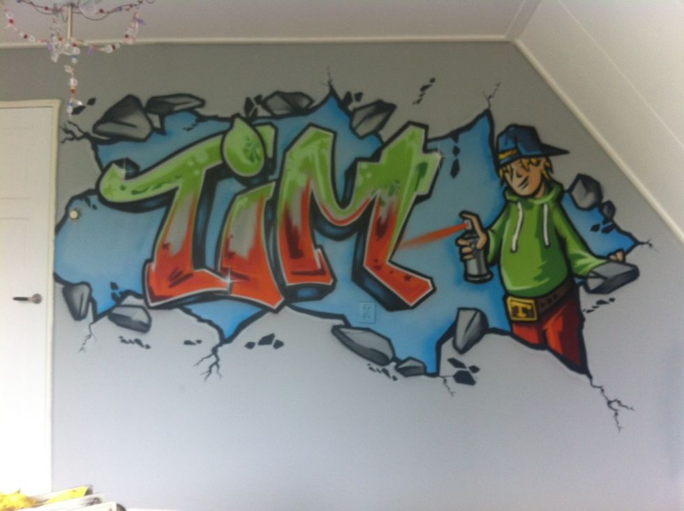 graffiti kinderkamer Tim